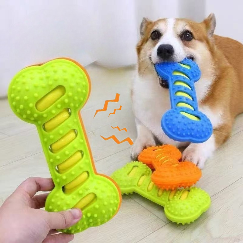 Indestructible Dog Chew Toy - Kauwspeelgoed voor honden Rubberen botten Speelgoed