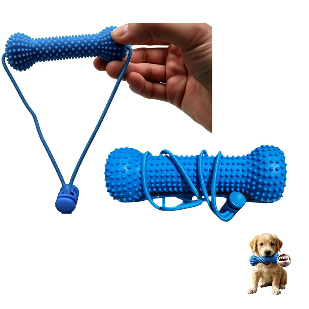 Teeth Cleaning Dog Chew Bone - Honden Tandenreinigingskauwspeeltje, Bijtbestendig, Herbruikbaar, Trekkoord, Botvormig,