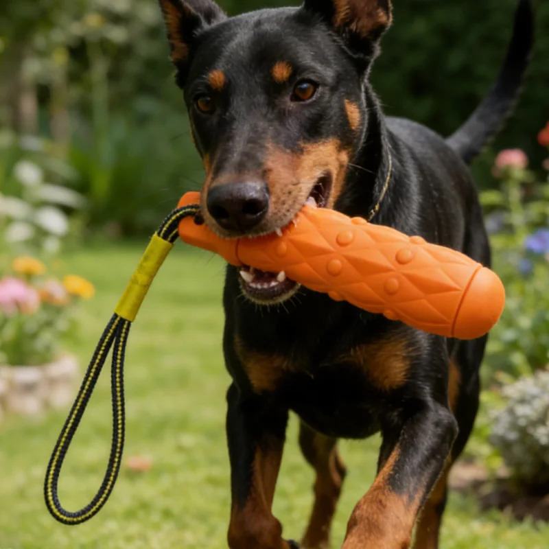 Dog Rope Toy Aggressive Chewers - Onverwoestbaar hondenspeelgoed EVA bijtstok met touw,