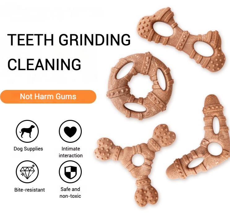 Teeth Cleaning Dog Chew Bone - Imitatiebot Molaire hondenspeelgoed Duurzame kauwstok met