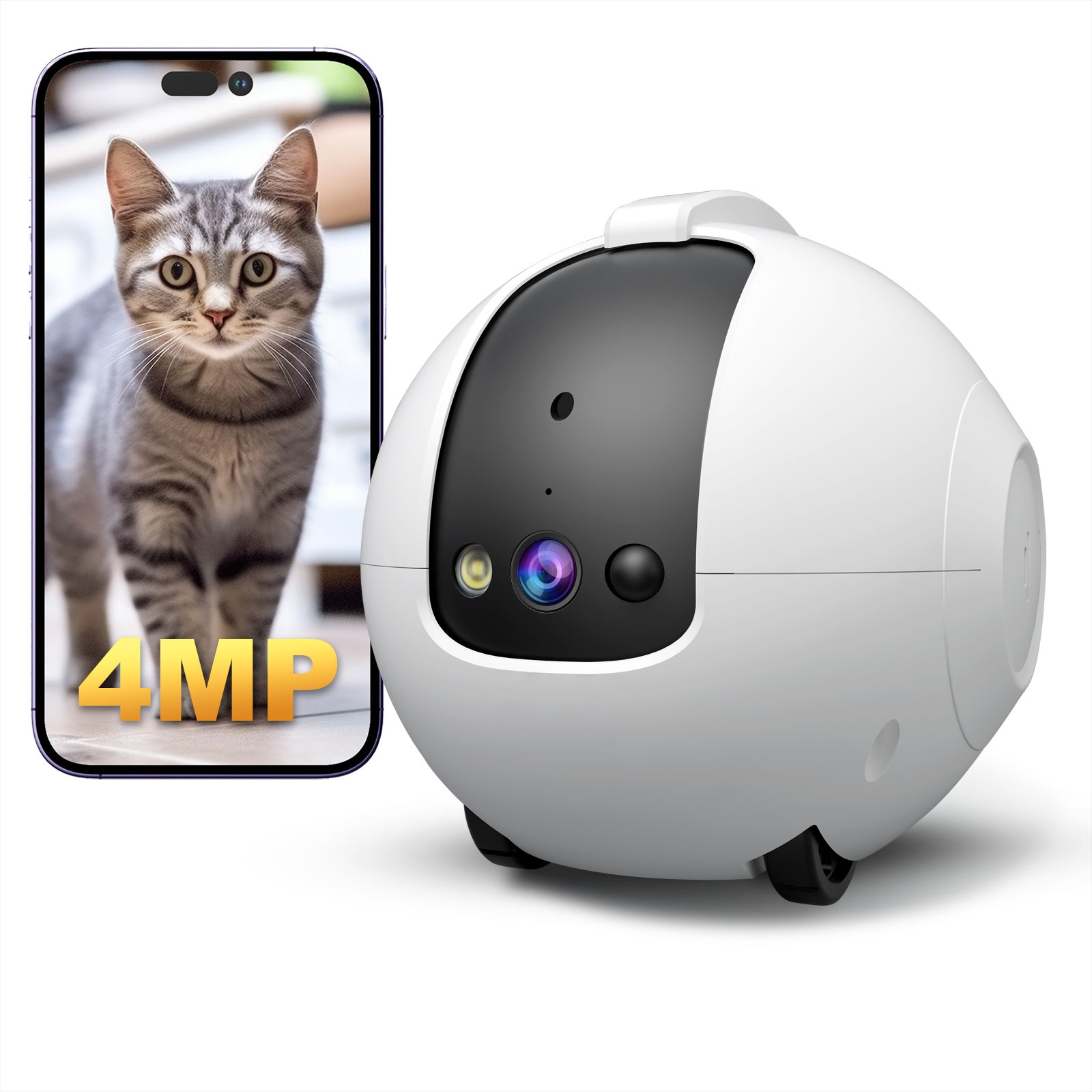 Dog Toys - Huisdiercamera Robot 4MP Huisdiercompanioncamera Tweerichtingsaudio 2.4g