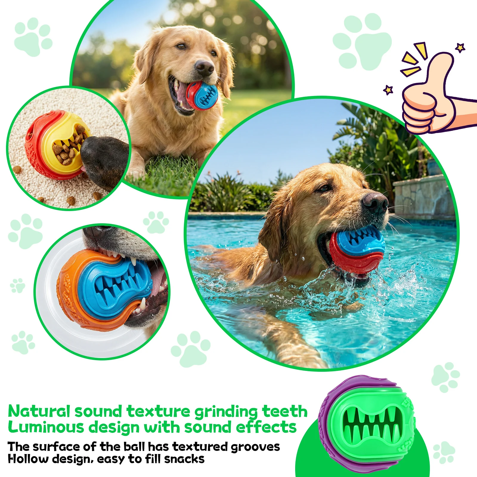 6 stuks interactieve hondenvoe - Rubber Treat Dispensing Dog Toy recensie en prijs
