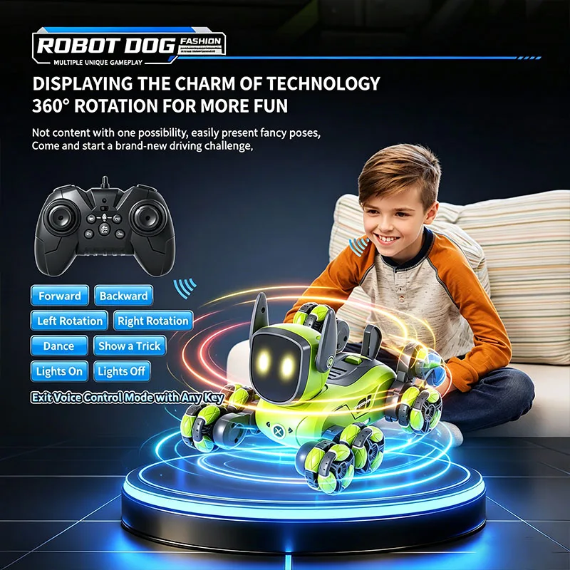 JJRC Q200 2026 RC Robot Stunt  - Interactive Squeaky Plush Dog Toy recensie en prijs